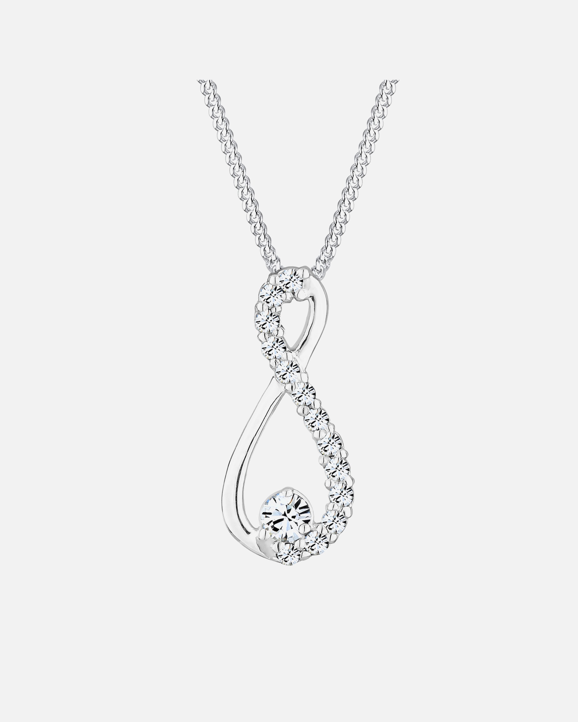 Elli Femmes pendentif Infinity noble avec cristaux en argent sterling 925