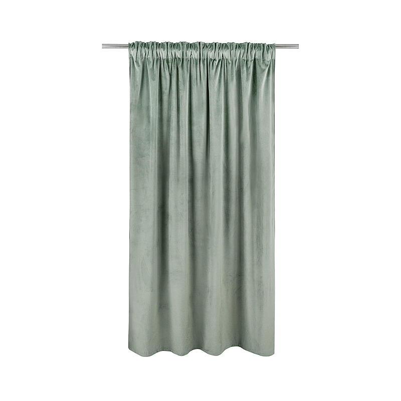 Cortina para el hogar de 140x160 cm, terciopelo verde bosque.