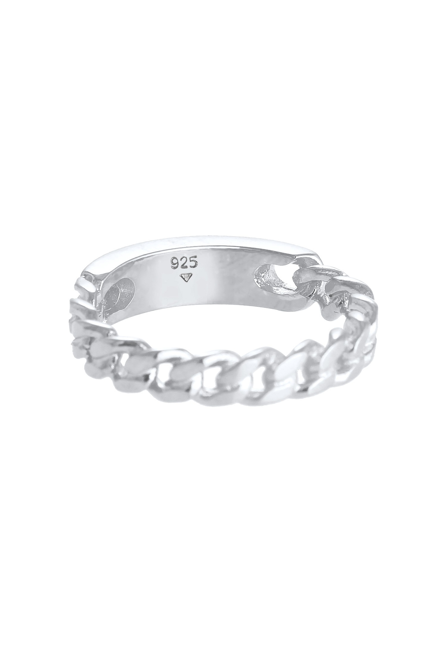 Elli Bandring Platte Panzer Kette 925 Silber