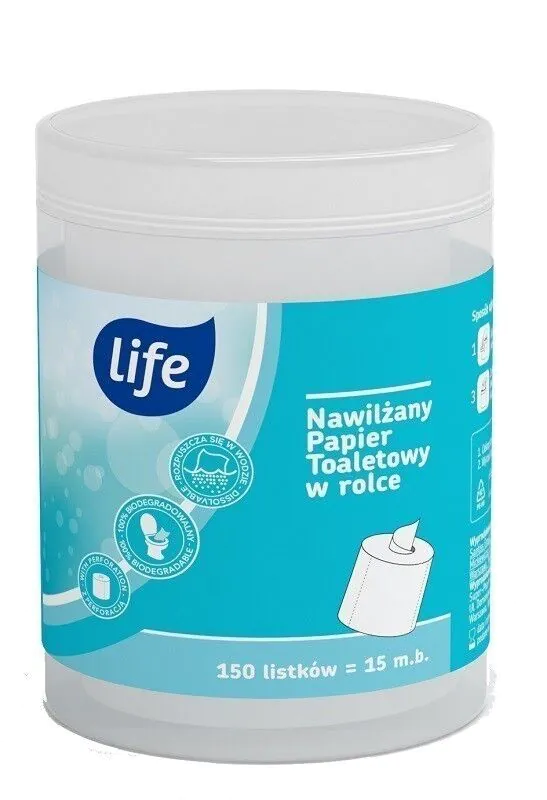 Life Nawilżany Papier Toaletowy Tuba