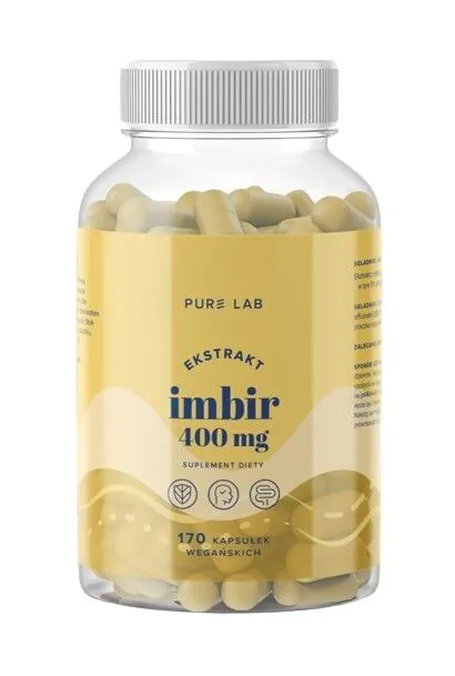 Pure Lab Ekstrakt z Imbiru 400 mg 170 Kapsułek