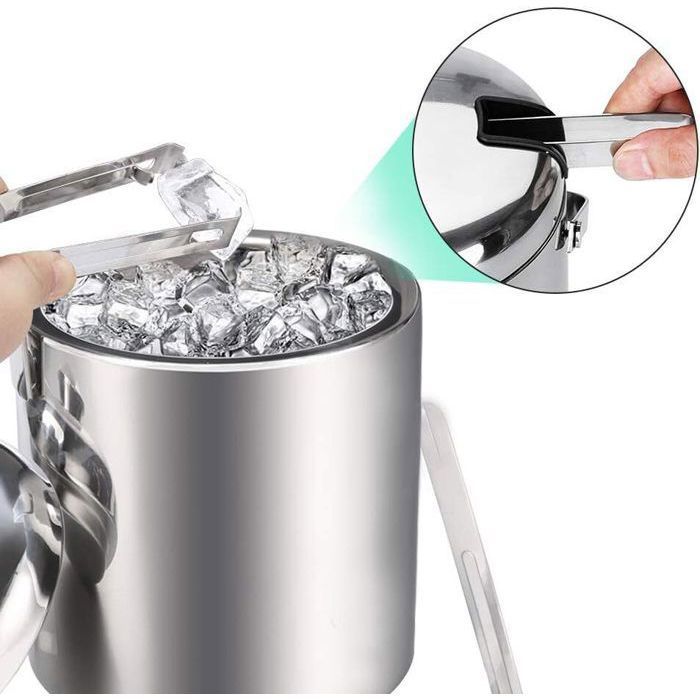 Cubitera de acero inoxidable de 1,2 litros para vino con pinzas