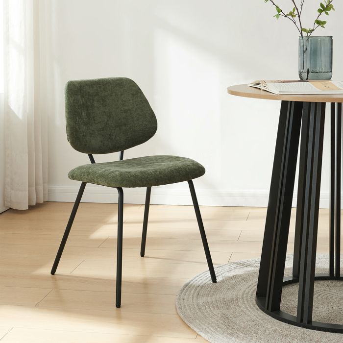 Lot de 4 chaises de salle à manger Köma vert foncé