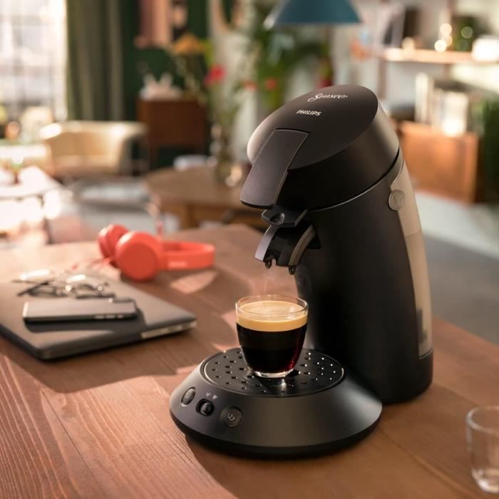 Kapselkaffeemaschine – Philips – SENSEO CSA210/22 – Klavierlack-Schwarz – Coffee Boost-Technologie – 15 € Rabatt