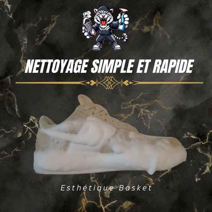 Mousse nettoyante chaussures - nettoyage facile sans rinçage - élimine taches et saletés - convient cuir, daim, textile, baskets