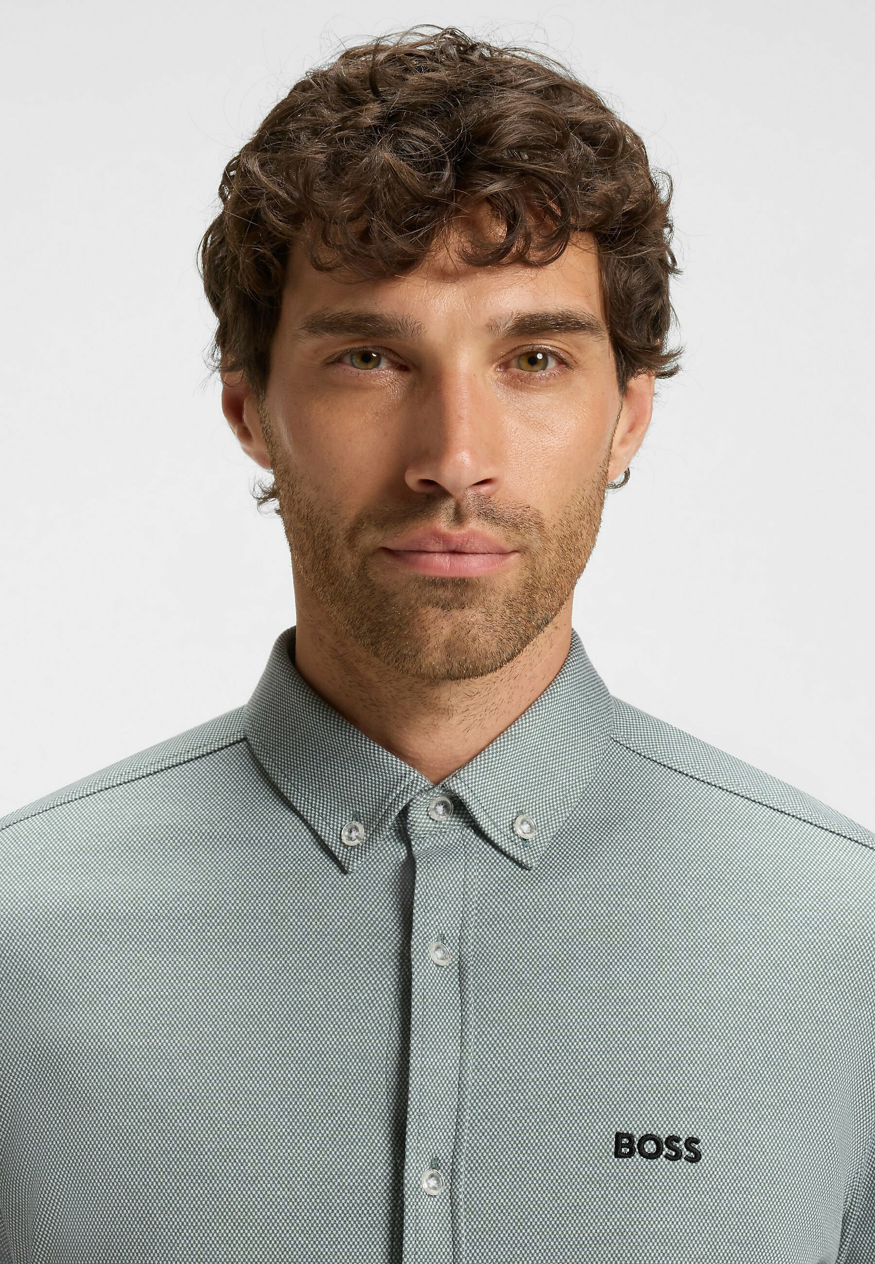 BOSS MOTION - Chemise - ouverte verte dix-huit