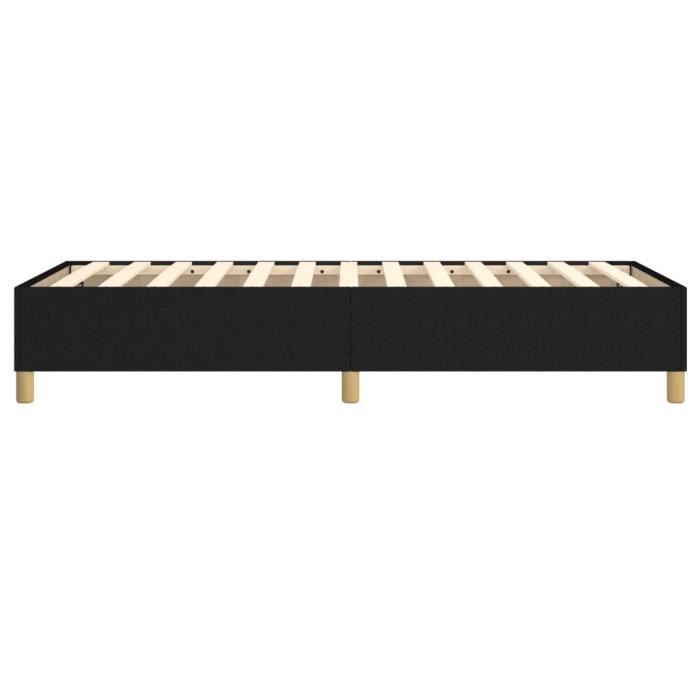 Base de cama - AKOZON - 90x190 cm - Tela negra - Somier de láminas de madera contrachapada - Individual