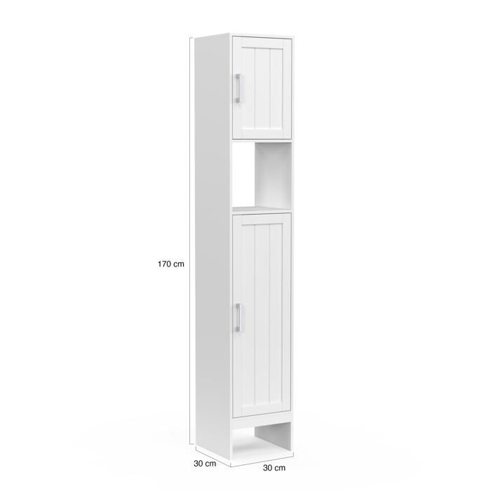 IDMARKET WALDO 2-door white bathroom column cabinet