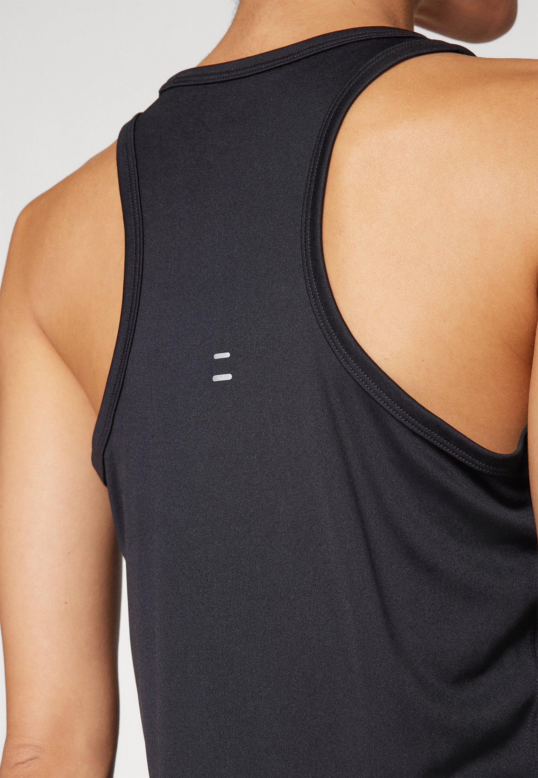 Nike Performance TEMPO TANK - Topper - black/silver-coloured