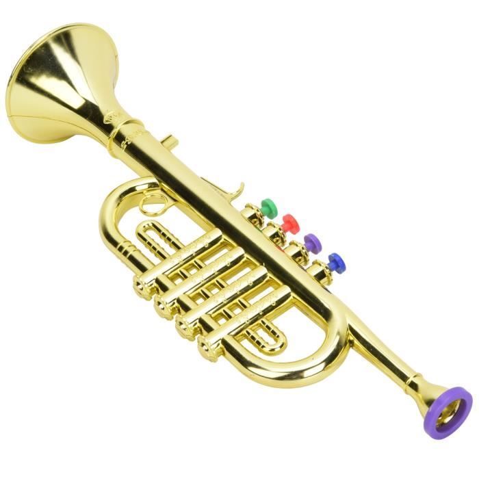 Tromba per bambini Garosa, strumento musicale a corno, giocattolo per bambini piccoli, sassofono, tromba per bambini, cornetta musicale