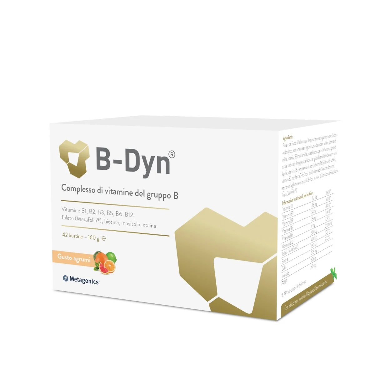 METAGENICS B-Dyn 42 vrečk Prehransko dopolnilo z vitaminom B