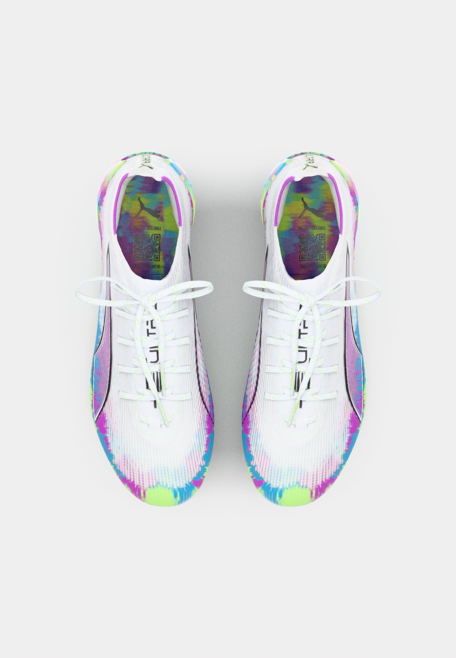 Puma ULTRA 6 ULTIMATE BRILLIANCE FG - Buty piłkarskie na twardą murawę - białe/musujące jabłko/jasna akwamaryna/czysta magenta
