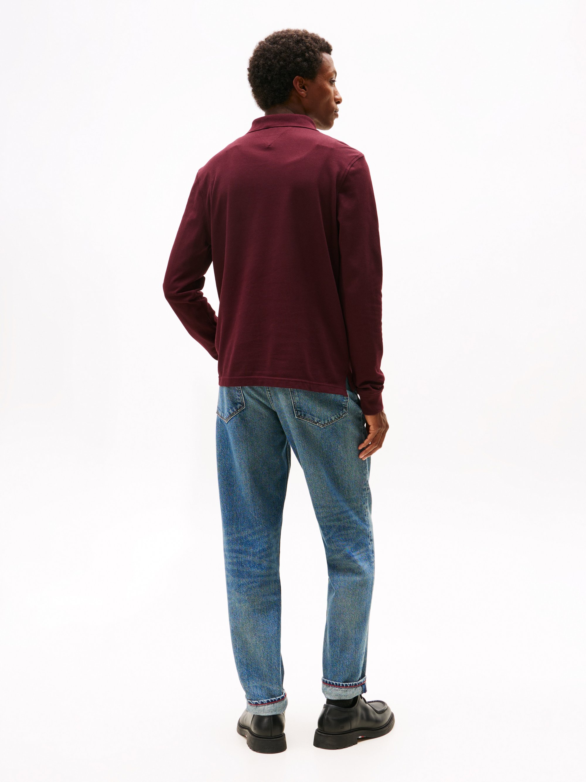 Tommy Hilfiger REGULAR - Top met lange mouwen - diep bordeauxrood