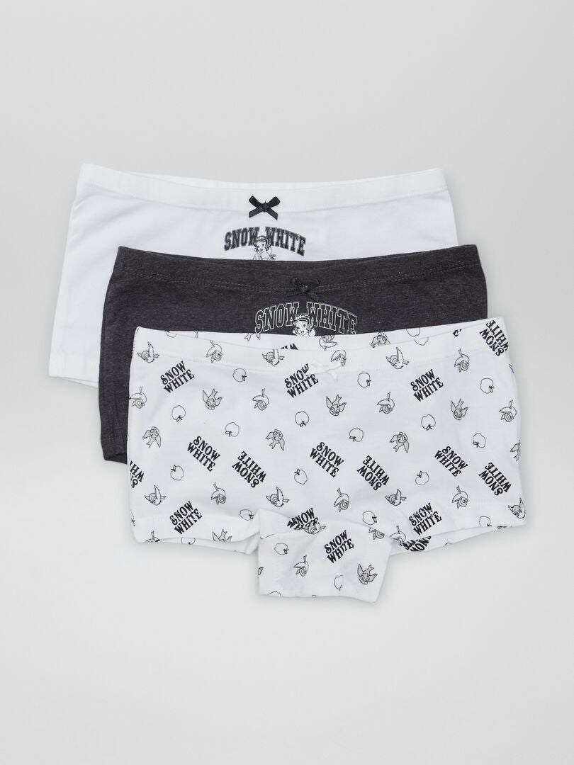 Conjunto de 3 calças culote Disney 'Branca de Neve' - BRANCAS