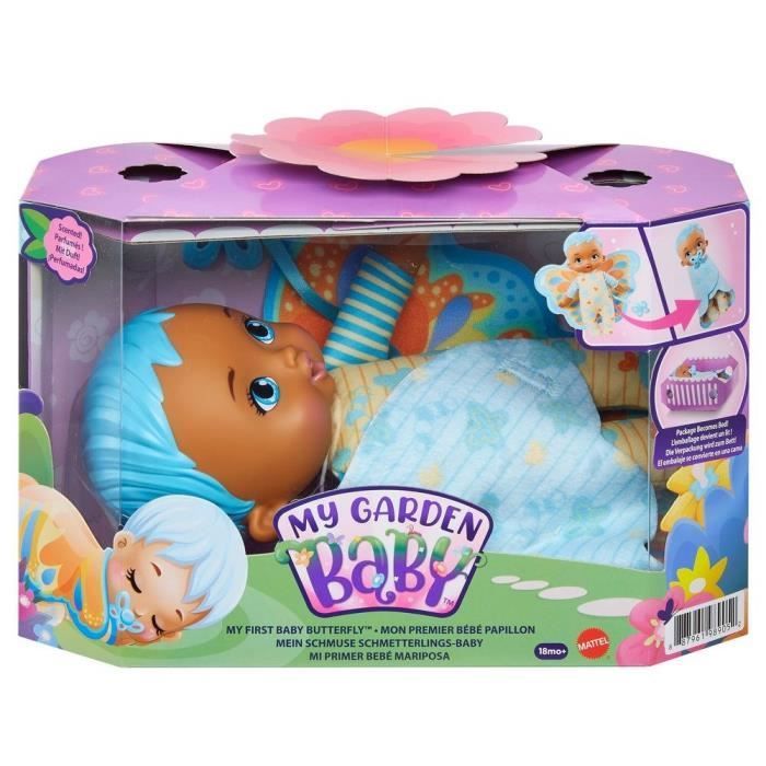 Poupée Mon Premier Bébé Papillon bleu My Garden Baby - 23 cm - Dès 18 mois