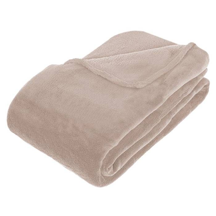 «Kiesa» beige mikrofiberpledd 180x230cm – Atmosphera Interior Designer