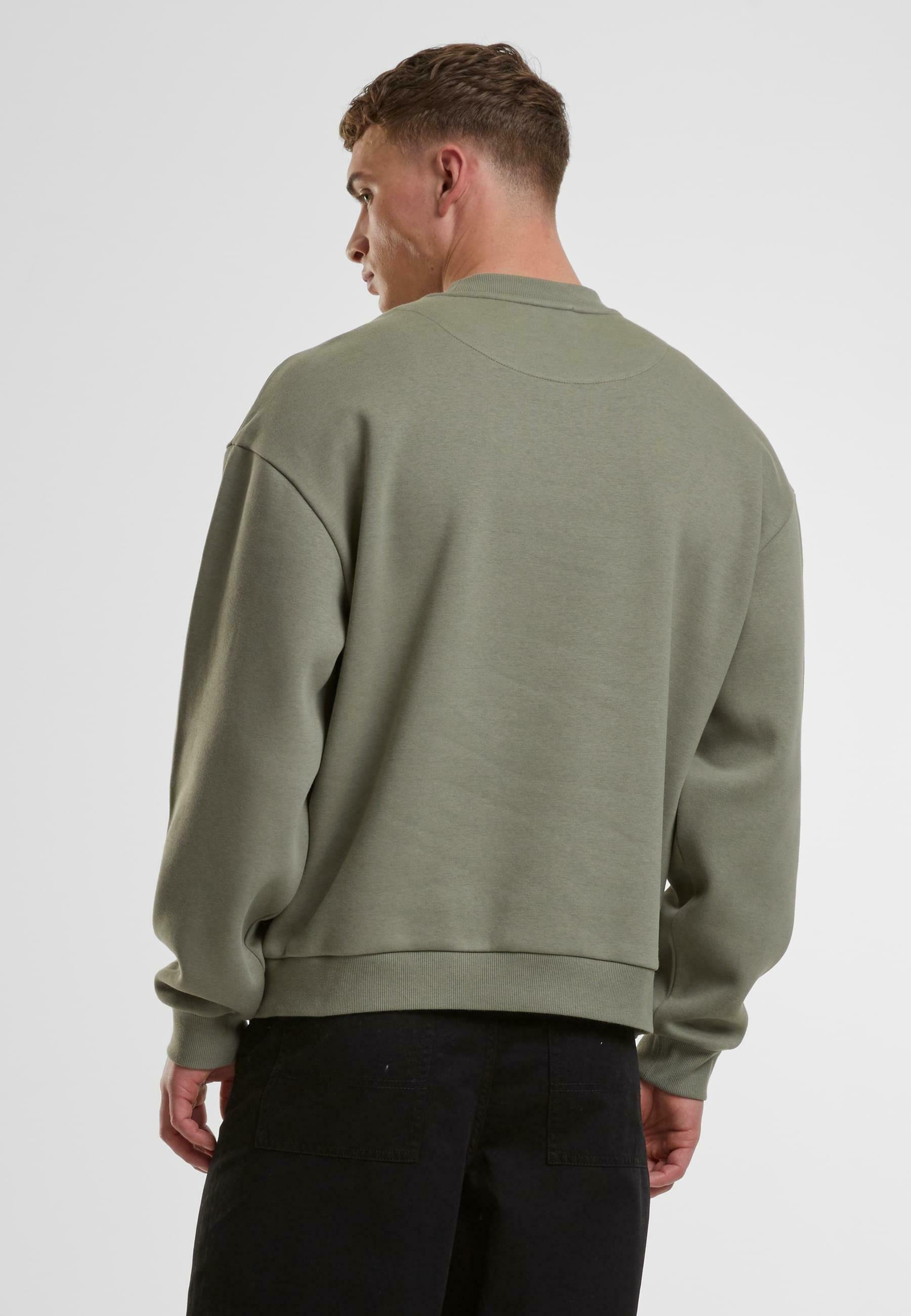 Urban Classics FLUFFY CREWNECK - Sweatshirt - paleolive