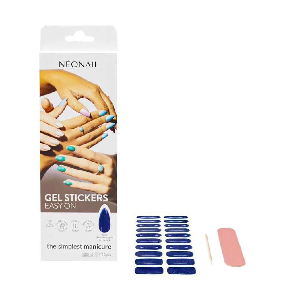 Neonail Gel Stickers Easy On Naklejki hybrydowe M01 20szt