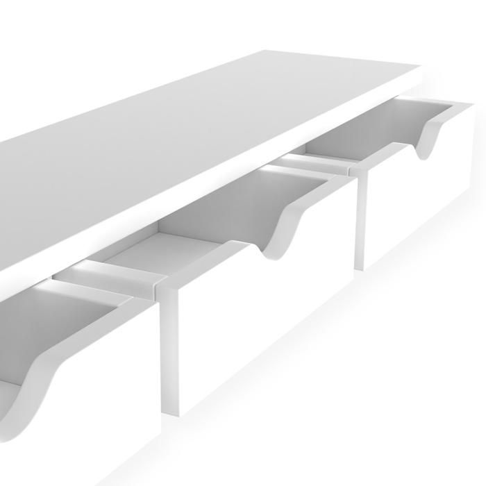 IDMARKET LISE 3-laden witte halconsole wandplank