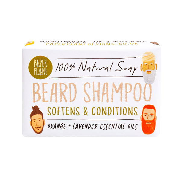 Shampoo solido per barba a forma di aeroplanino di carta 95 g | Uomo | Superdrug