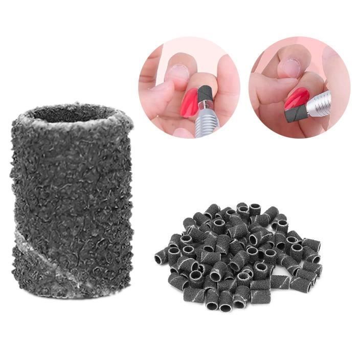 Zerone 100pcs Nail Art Sanding Strips, Manicure and Pedicure Nail Drill Bits, Accessories and Tools