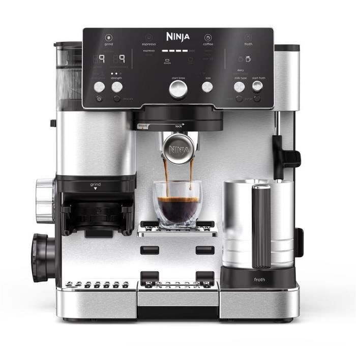 Machine à café 2-en-1 - NINJA LUXE™ - Café Essential Series - ES501EU - 1650 W - 9/11 bars - 250 gr - Noir / Inox