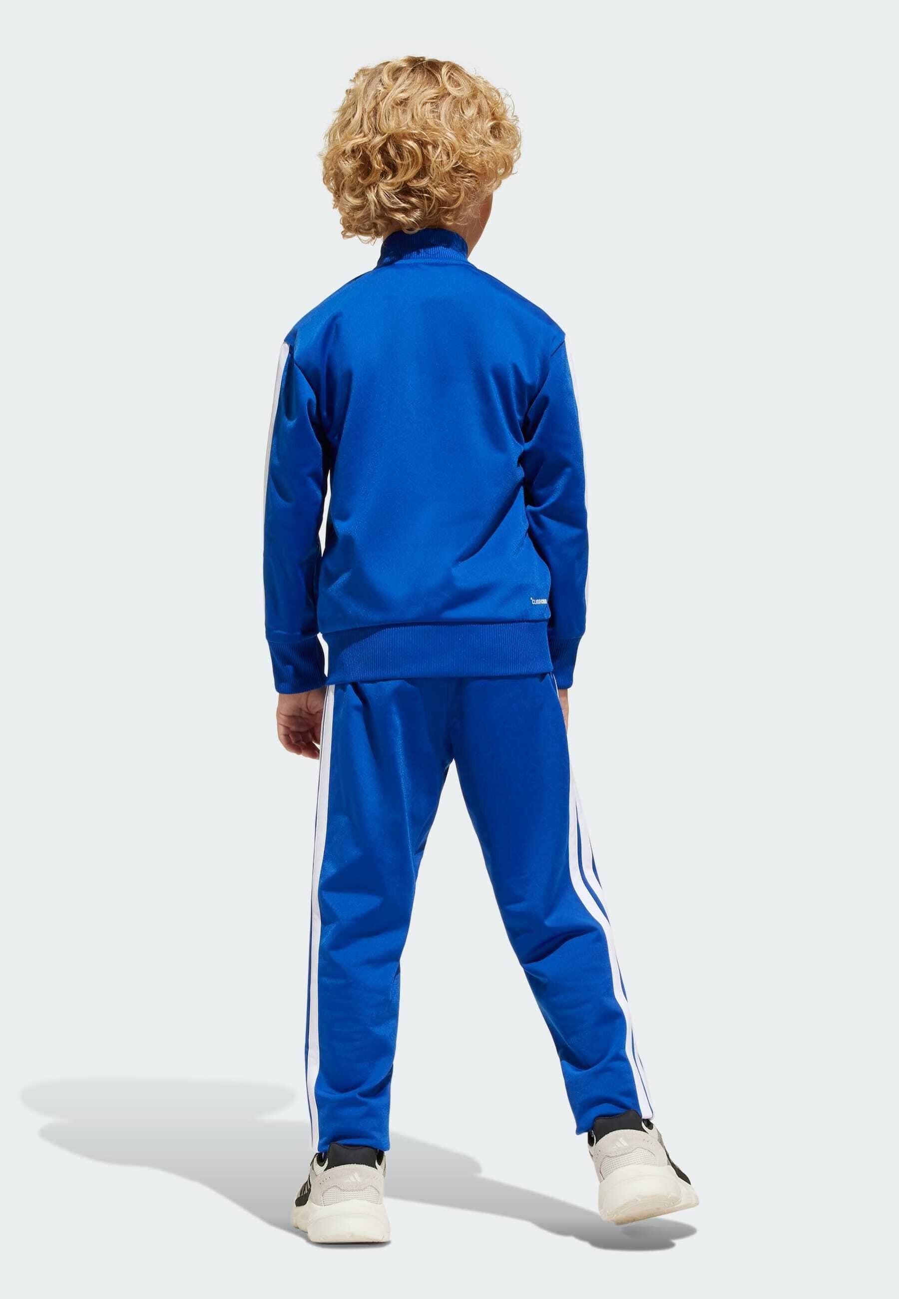 adidas Performance SEASONAL ESSENTIALS TIBERIO 3-STRIPES TRICOT TRACK SUIT KIDS - Trainingspak - team koningsblauw wit glow blue