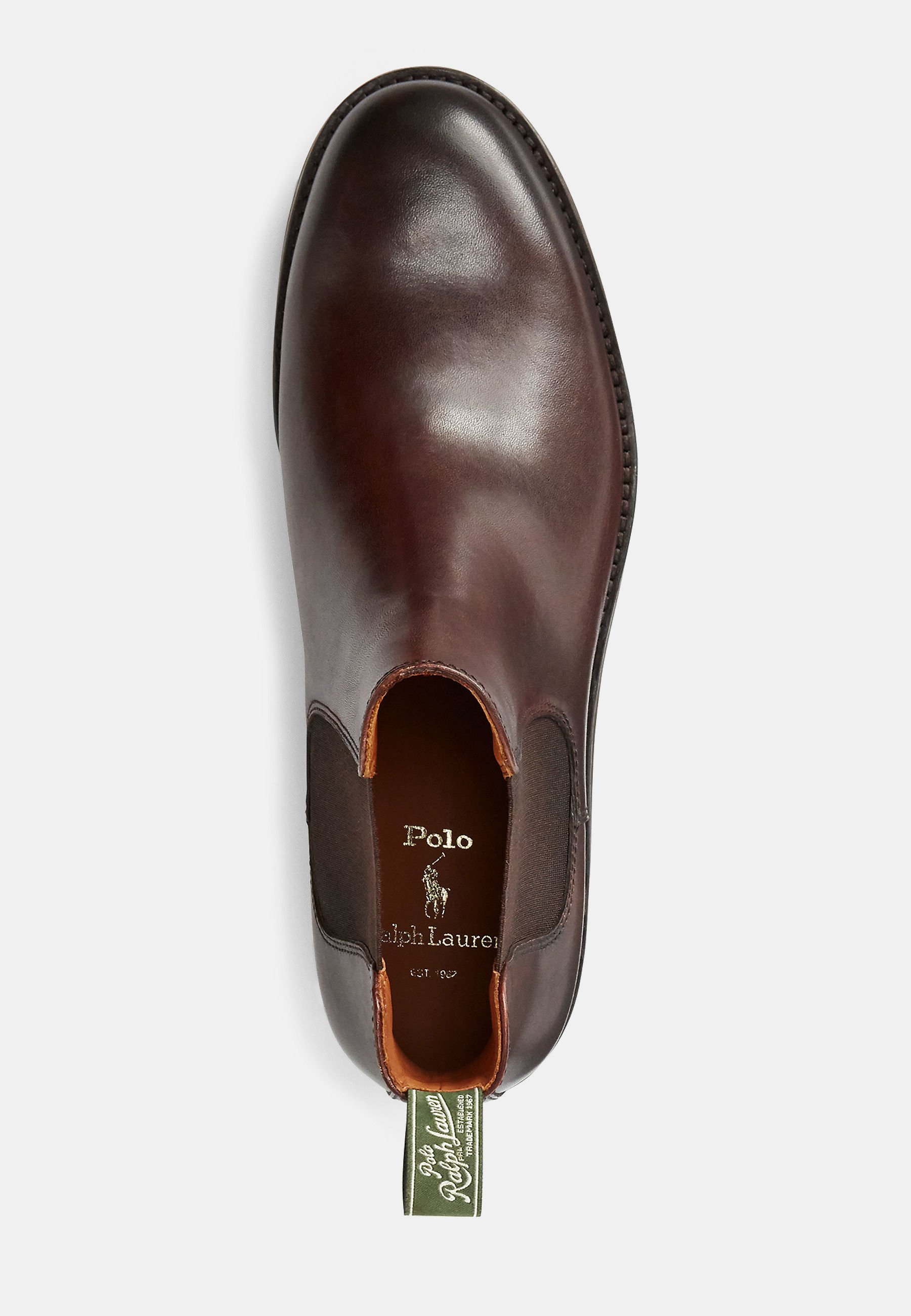 Polo Ralph Lauren BRYSON LEREN CHELSEA BOOT - Klassieke enkellaarsjes - bruin