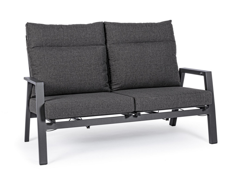 BIZZOTTO sofa 2-osobowa ogrodowa KLEDI  szara