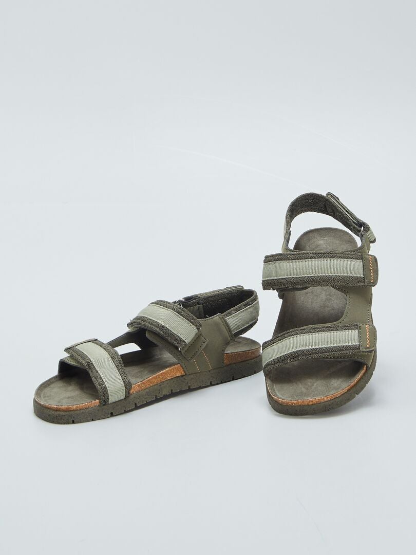 Sandalias para caminar con cierre de velcro - CAQUI