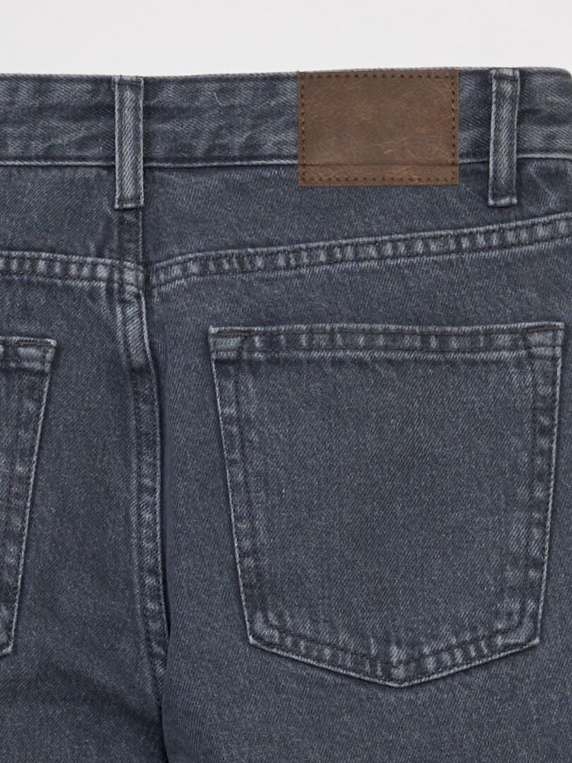 Calça jeans reta - L32 - CINZA