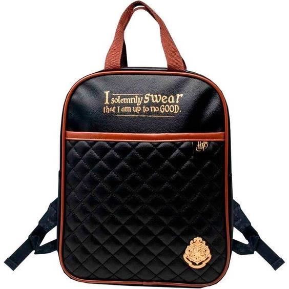 Backpack - HARRY POTTER - Quilted - Black and Havana - Child - Unisex
