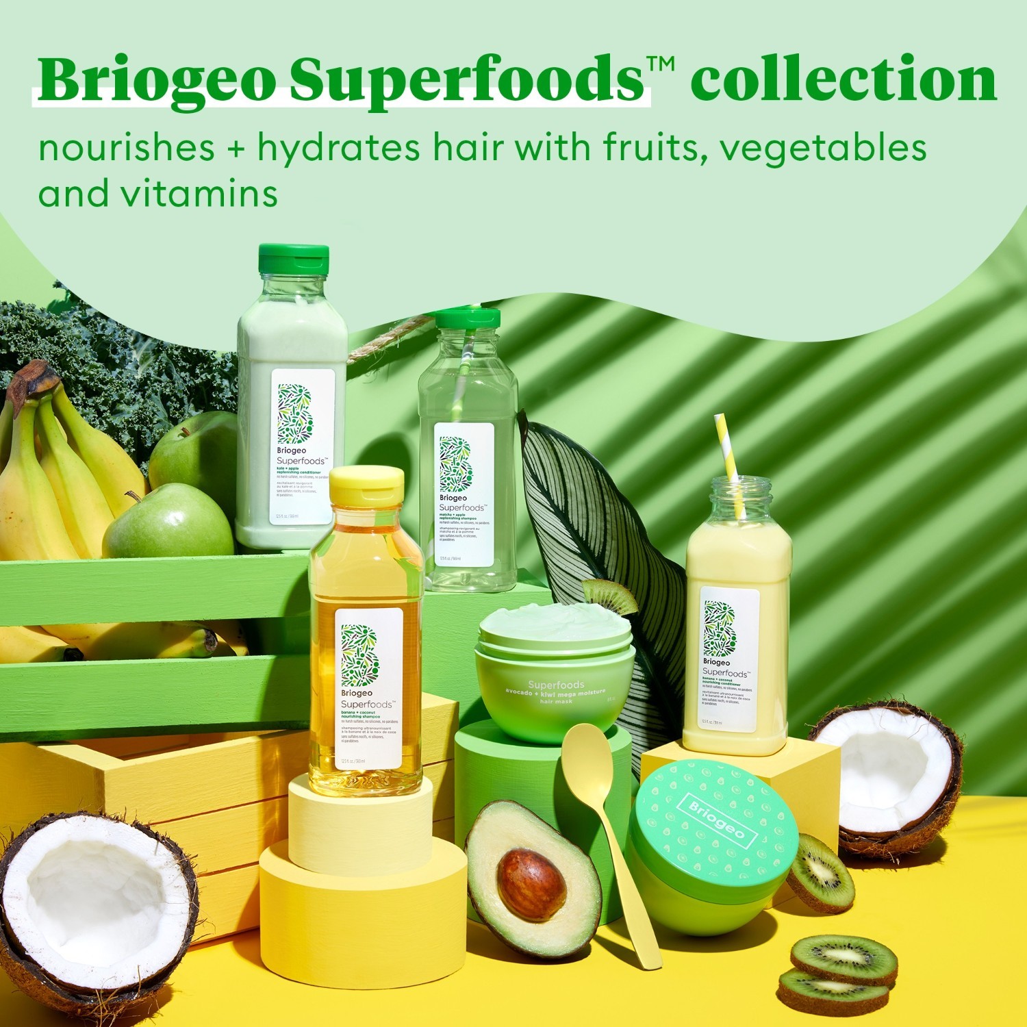 Briogeo Superfoods™ Šampon za kosu s mirisom Matcha i jabuke – 369 ml
