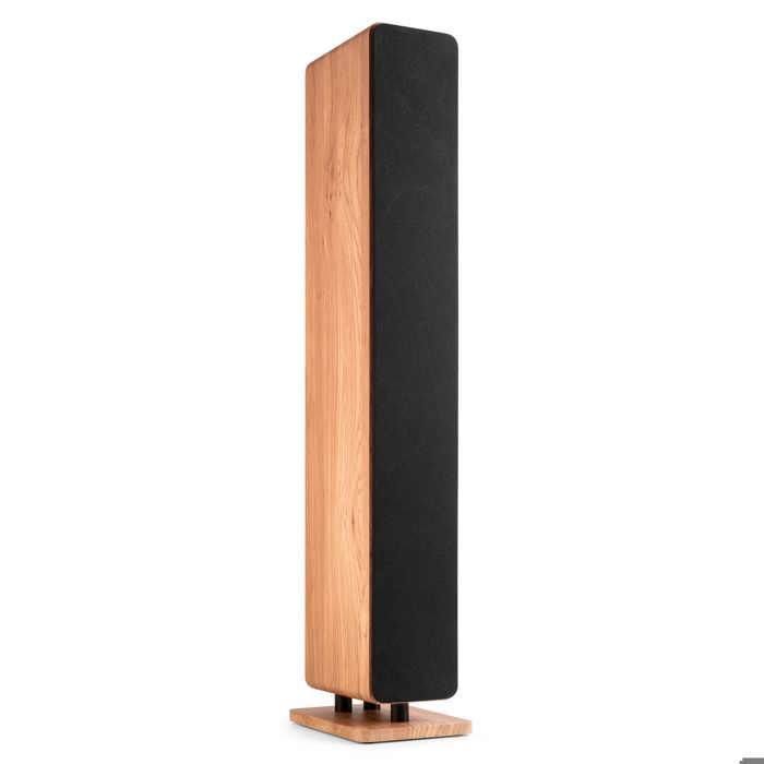 Audizio ARCO - Pair of 320W Passive Hi-Fi Floorstanding Speakers, Light Oak - Stereo System for Living Room and Home Cinema