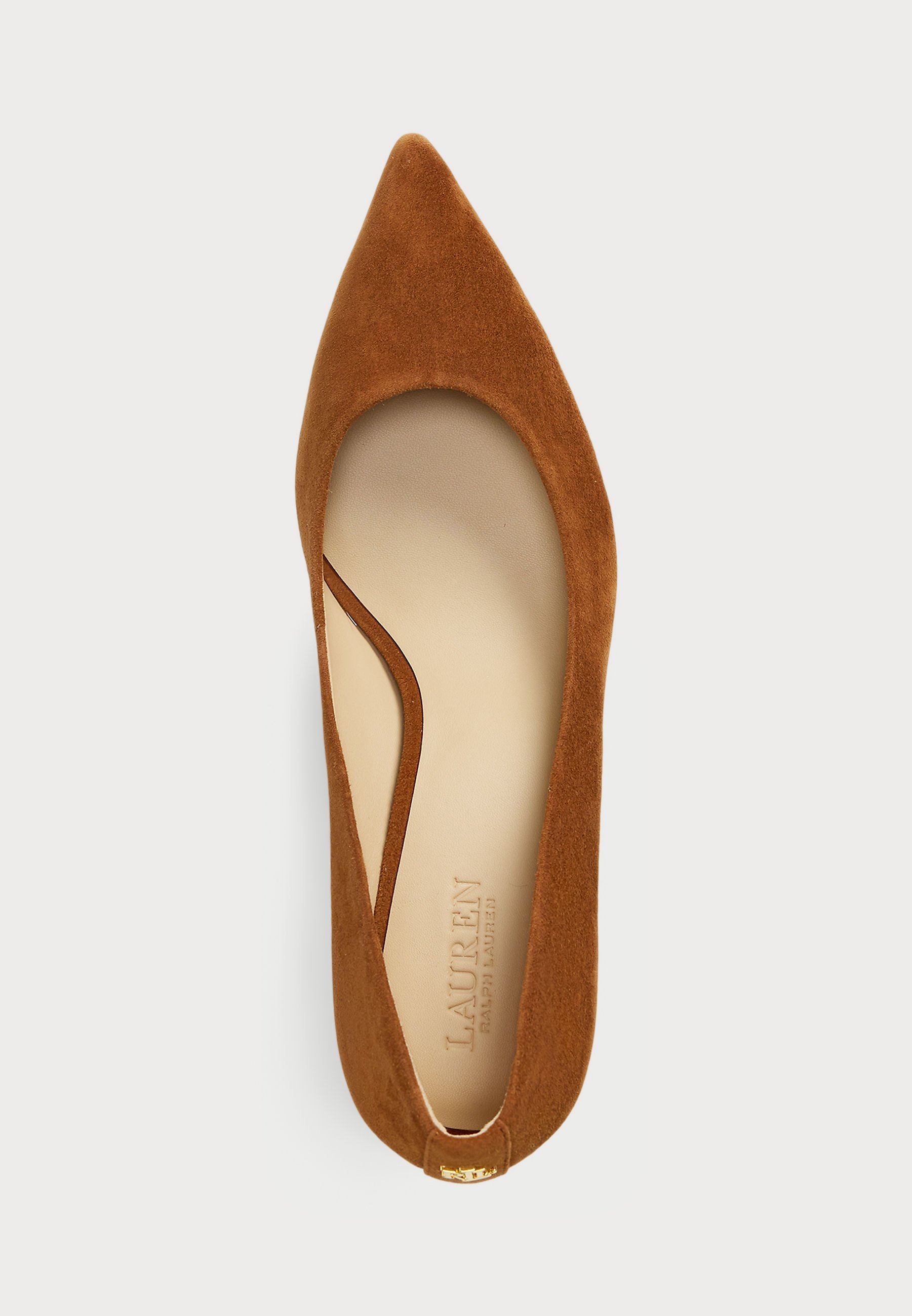 Lauren Ralph Lauren LANETTE suède pumps met blokhak - Klassieke hakken - beige