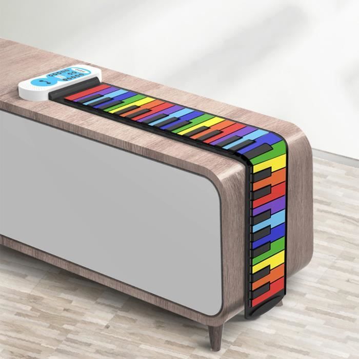 Teclado blando para piano - OMABETA - Modelo enrollable - 49 teclas - Silicona natural - 128 ritmos incorporados