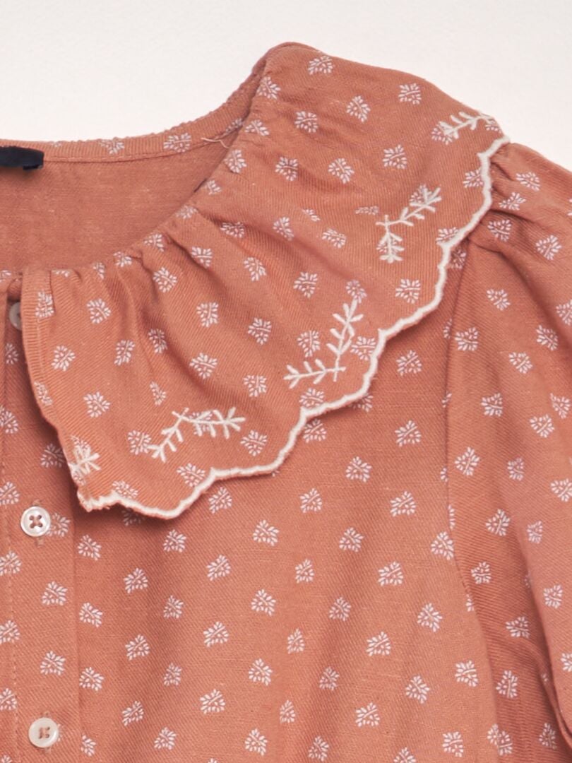 Vintage linnen jurk - ROZE