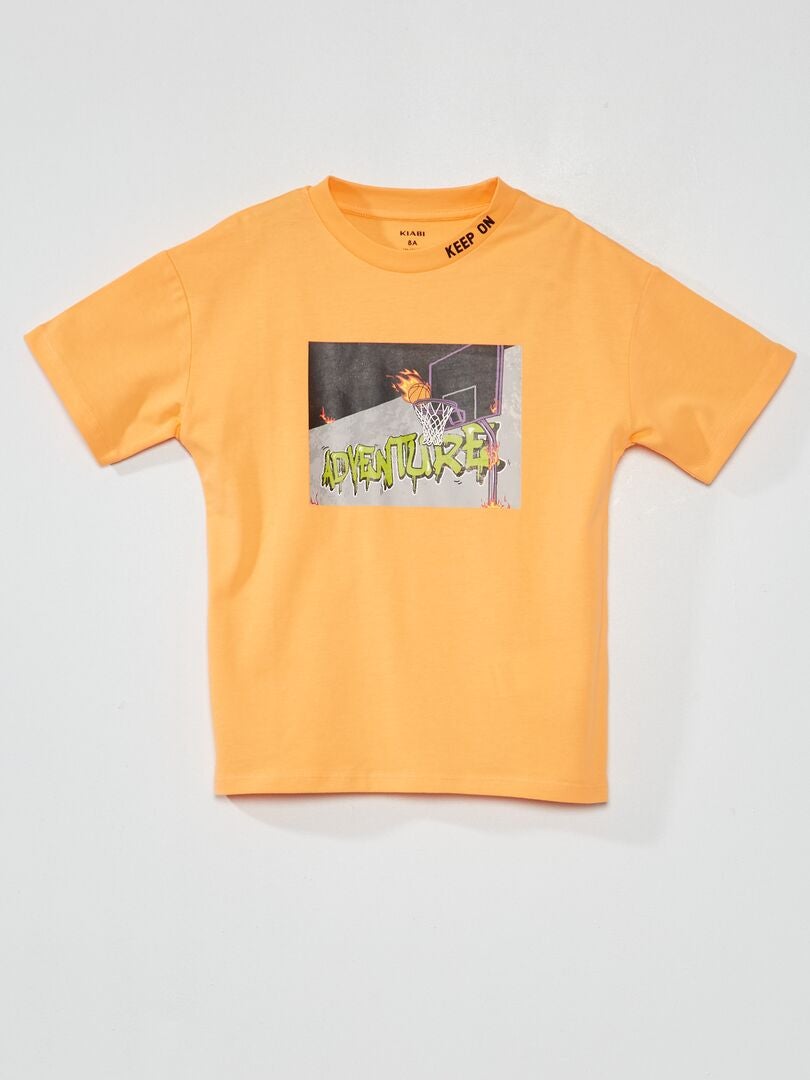 Camiseta de manga curta 'Tennis' - LARANJA