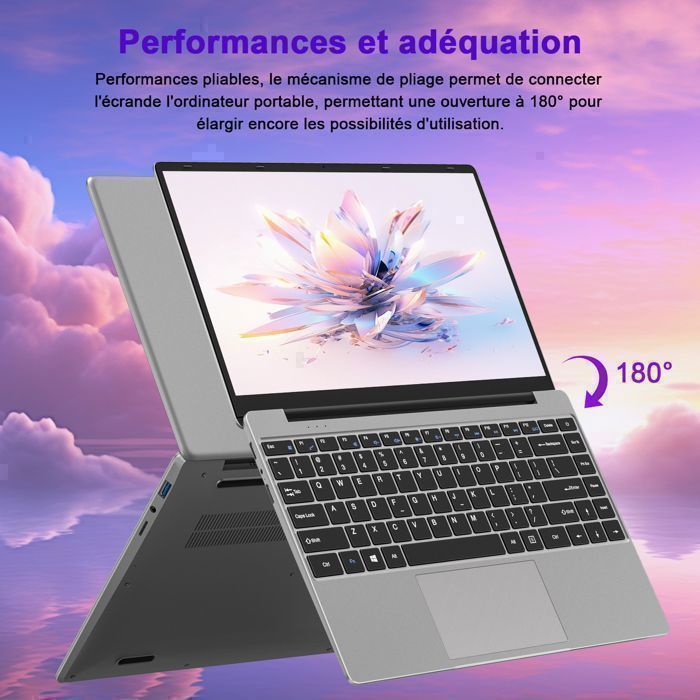 Notebook BVATE de 14 polegadas - Windows 11 - 6 GB de RAM + 256 GB de armazenamento - SSD expansível de 1 TB - Tela FHD 1080p - Wi-Fi 2.4G + 5G - Cinza