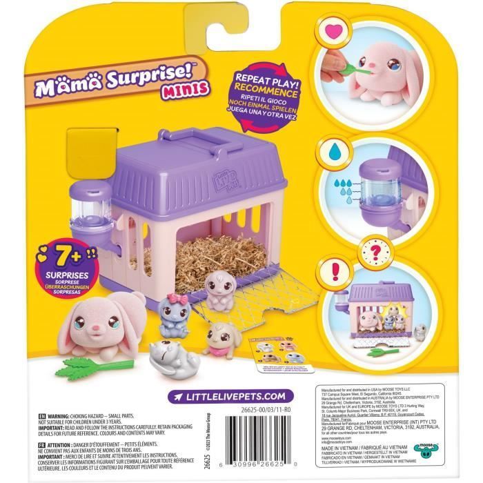 Playset - LITTLE LIVE PETS - Mama Surprise Bunnies - Babies included - Customizable accessories