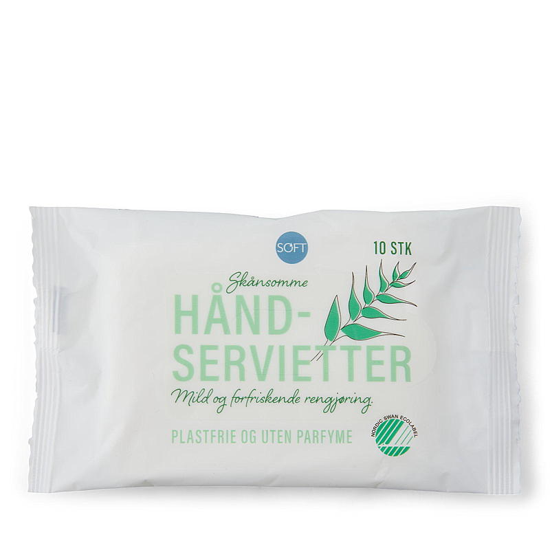 Mjuka våtservetter 10 st. Aloe vera reseförpackning