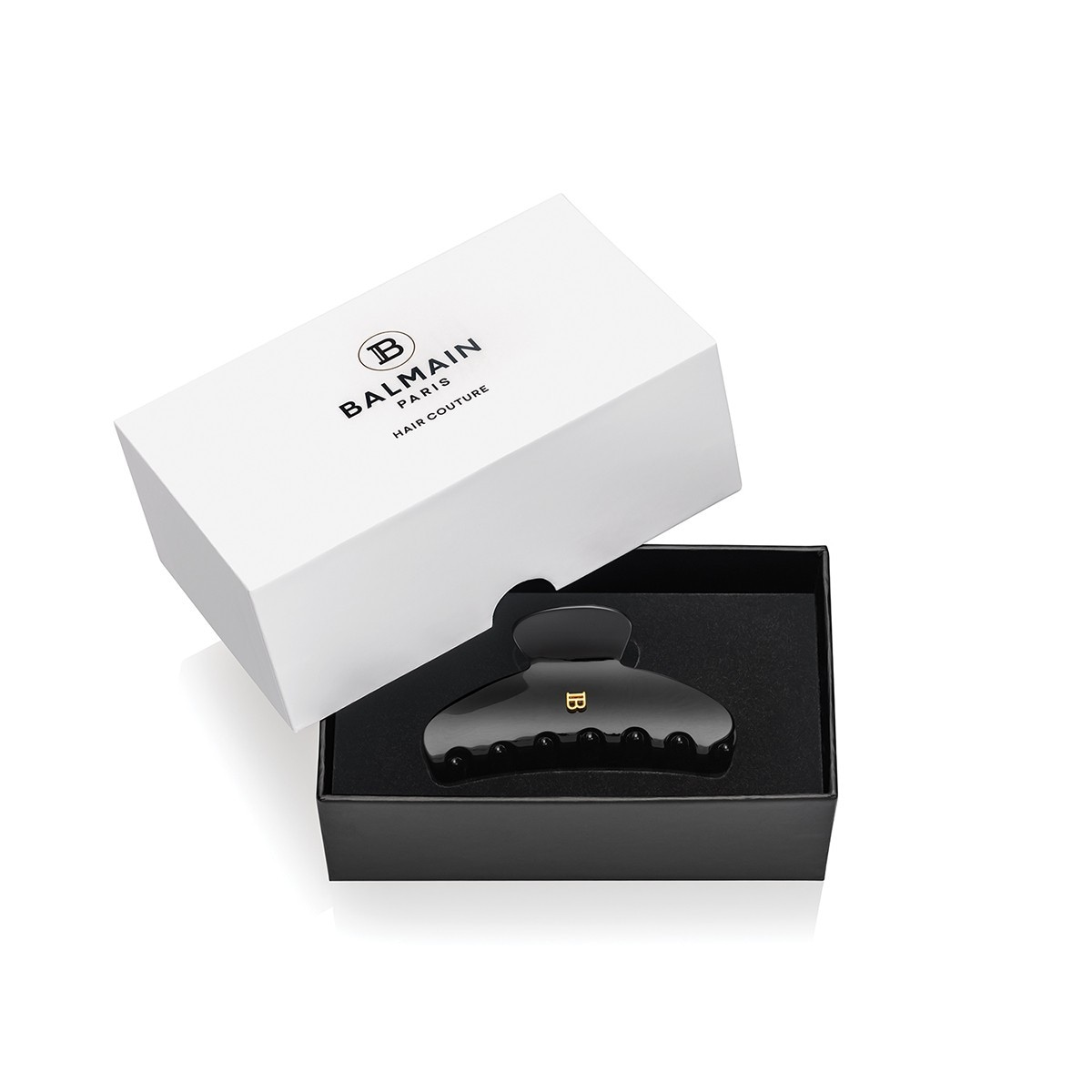 Presilha de cabelo Balmain Hair Couture em acetato de celulose, tamanho médio, preta – 1 unidade