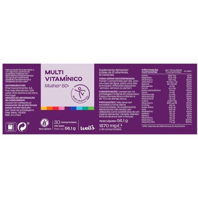 Wells multivitamin for kvinner 50 30 kapsler 30 kapsler