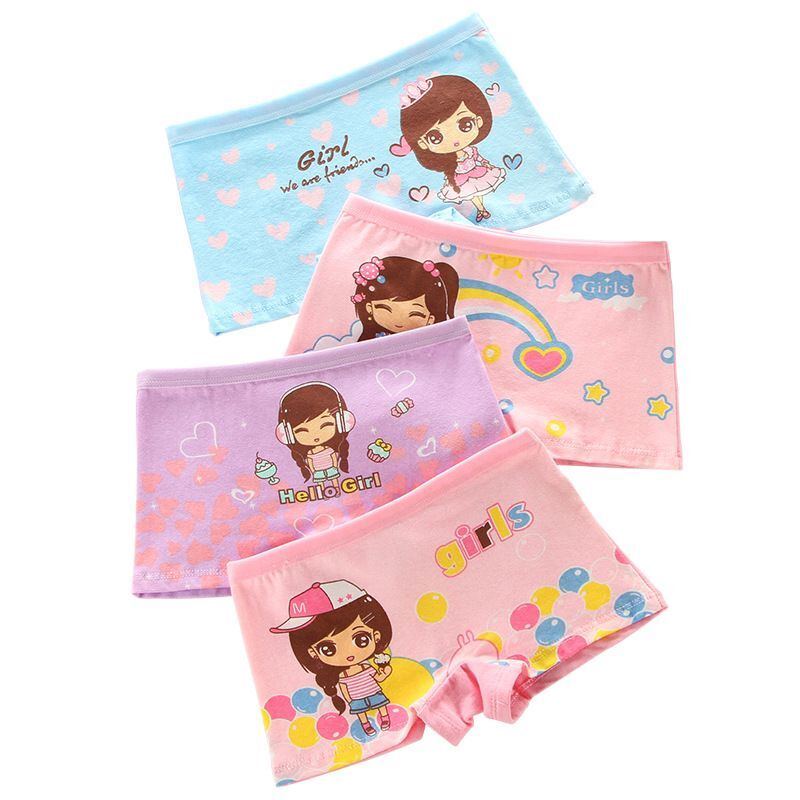 4 piezas/calzoncillos de dibujos animados para bebés, bóxers, ropa interior infantil de algodón, calcinhas infantis