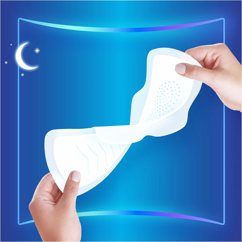 Absorventes higiênicos Always Infinity Dia e Noite para uso diurno e noturno.