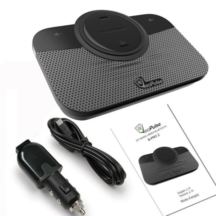 Kit mãos-livres para carro - B-PRO - B-Pro 2 - Compatível com todos os smartphones - Controle por voz - Bateria de longa duração