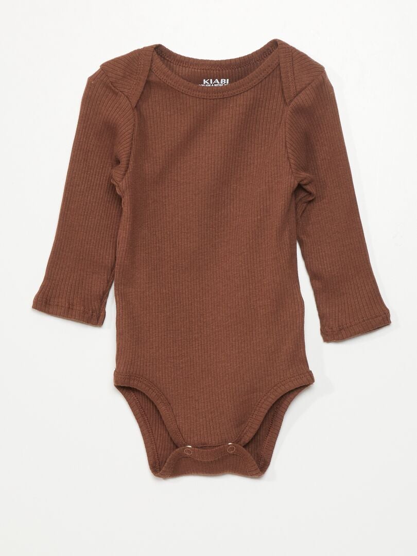 Conjunto de 3 bodys - MARRÓN