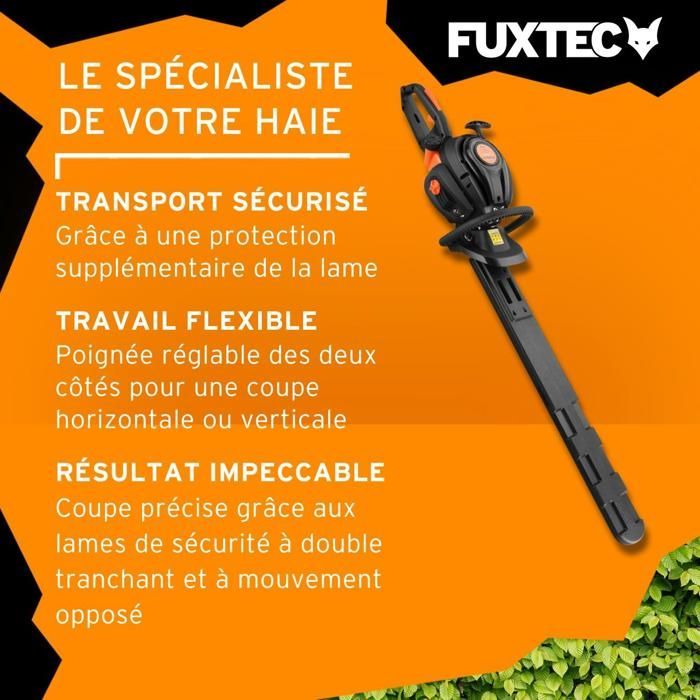 Cortasetos profesional a gasolina - FUXTEC FX-MHP126 - Motor de 25,4 cc, cuchilla de 80 cm