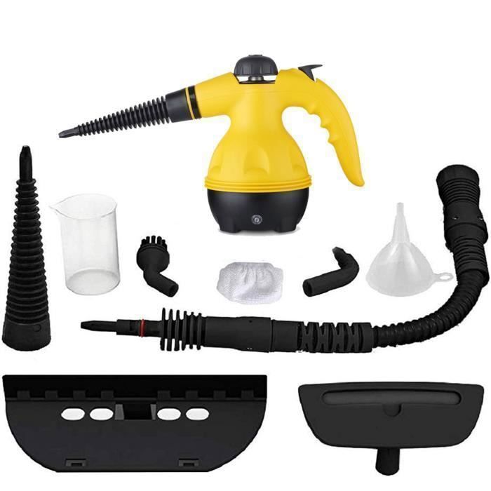 Bærbare damprensere, 350 ml 1000 W damprenser for rengjøring, 9-i-1-sett for rengjøring av hjemmet