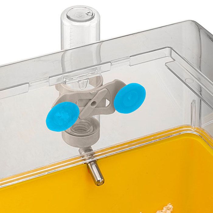 Adaptador Ferplast FPI 4690 para DRINKY 600 con ventosas para bebederos para roedores Drinky. Adecuado para hámsteres, ratones y